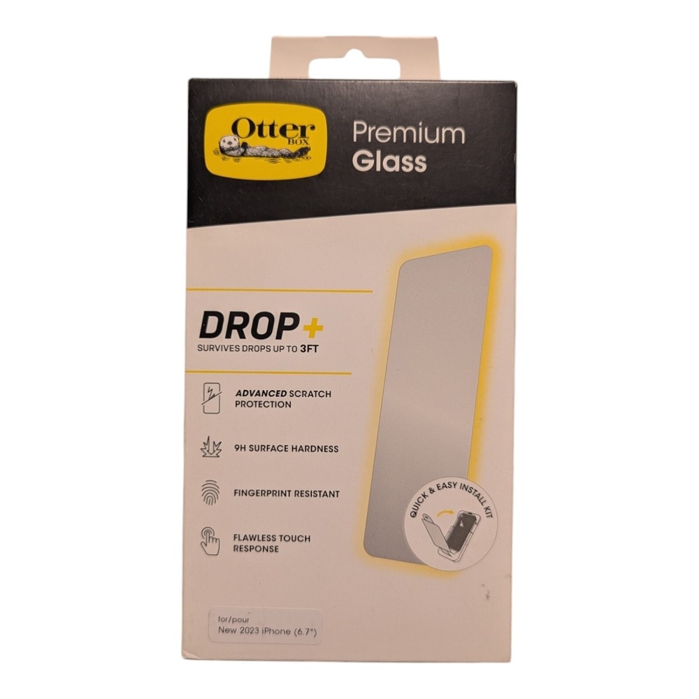 F5. OtterBox Premium Glass Drop+ Screen Protector for Apple iPhone‎ 15 Plus